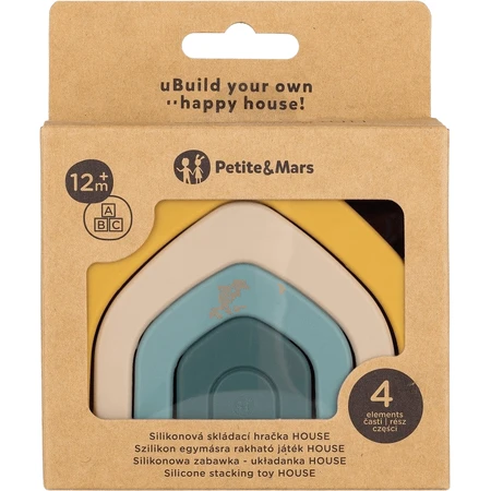 Petite&Mars Силіконова складна іграшка Будинок інтенсивної охри 12м+ 4 шт: ціни та характеристики