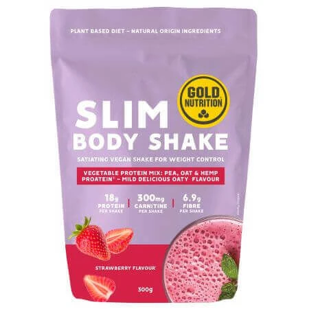 Шоколадний коктейль зі смаком полуниці Slim Body, 300 г, Gold Nutrition: ціни та характеристики