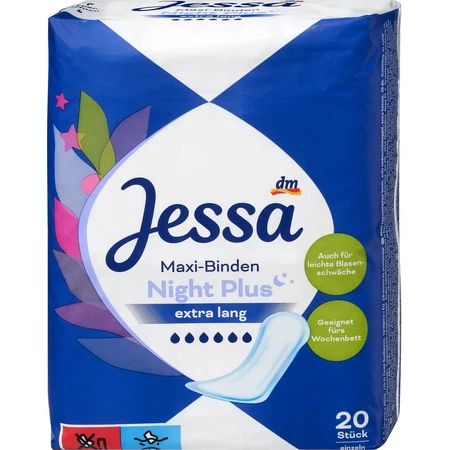 Jessa Впитывающие макси-ночники плюс, 20 шт.: цены и характеристики