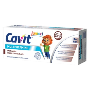 Cavit Junior Biofarm зі смаком шоколаду без цукру, 20 жувальних таблеток