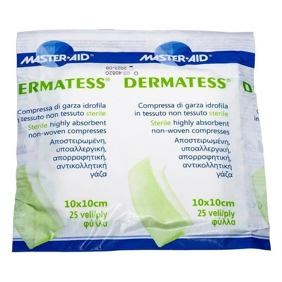 Прокладки стерильні Dermatess Master-Aid, 10Х10 см, 25 шт, Pietrasanta Pharma: ціни та характеристики