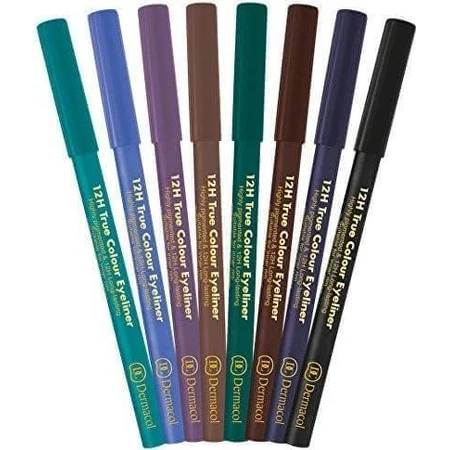 Dermacol 12H True Colour Eyeliner Pencil 12H True Colour Eyeliner .8 1×1 шт, деревянный карандаш для глаз, черный: цены и характеристики