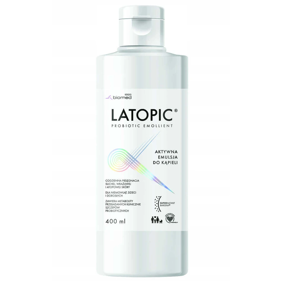 Latopic Probiotic Emollient, активная эмульсия для ванн, с первого дня жизни, 400 мл: цены и характеристики