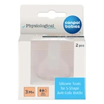 Canpol Babies, силіконова соска для пляшечки S-Shape M, вільна, 59/892, від 3 місяців, 2 шт.: ціни та характеристики