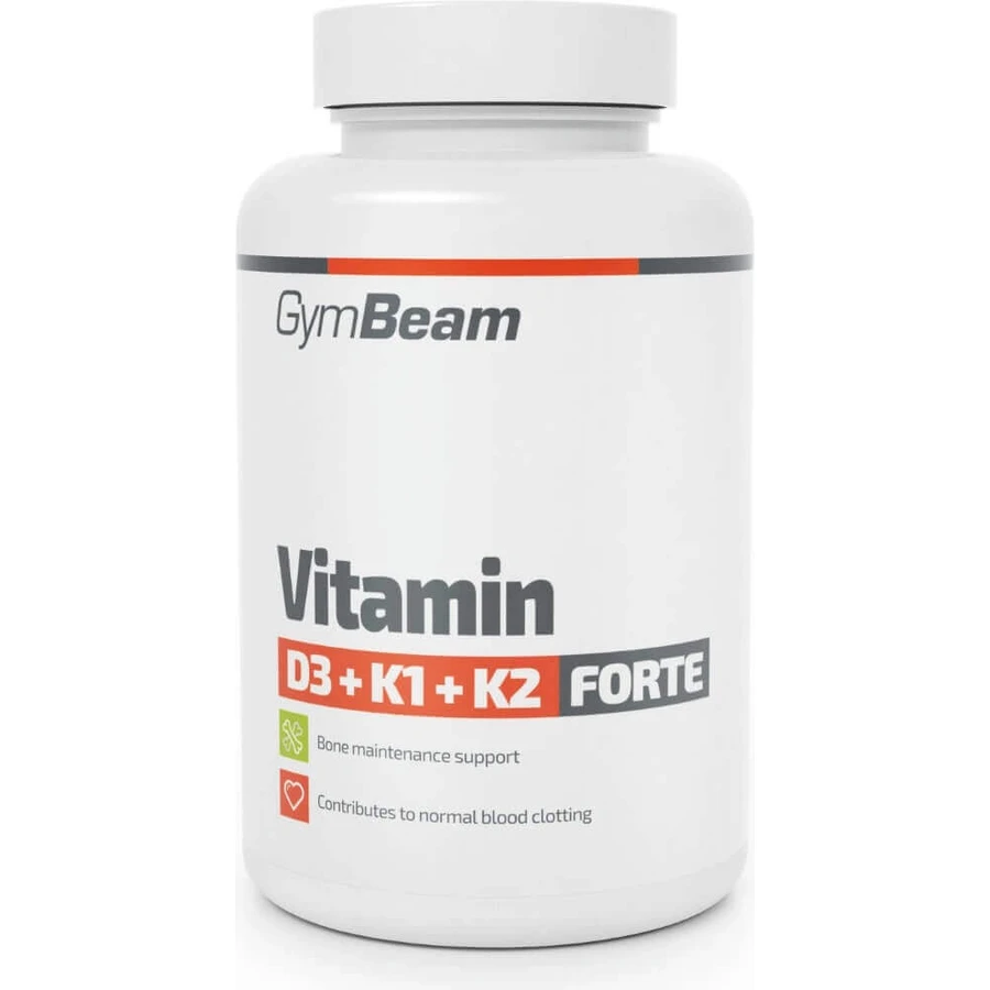 Gymbeam витамин d3+k1+k2 forte 120cps 1×120 капсул: цены и характеристики