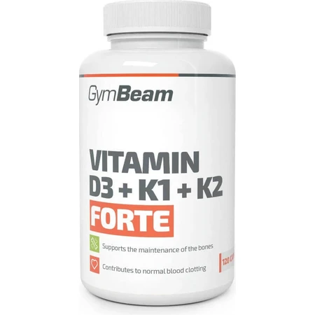Gymbeam витамин d3+k1+k2 forte 120cps 1×120 капсул: цены и характеристики