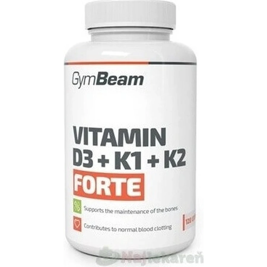 Gymbeam витамин d3+k1+k2 forte 120cps 1×120 капсул: цены и характеристики