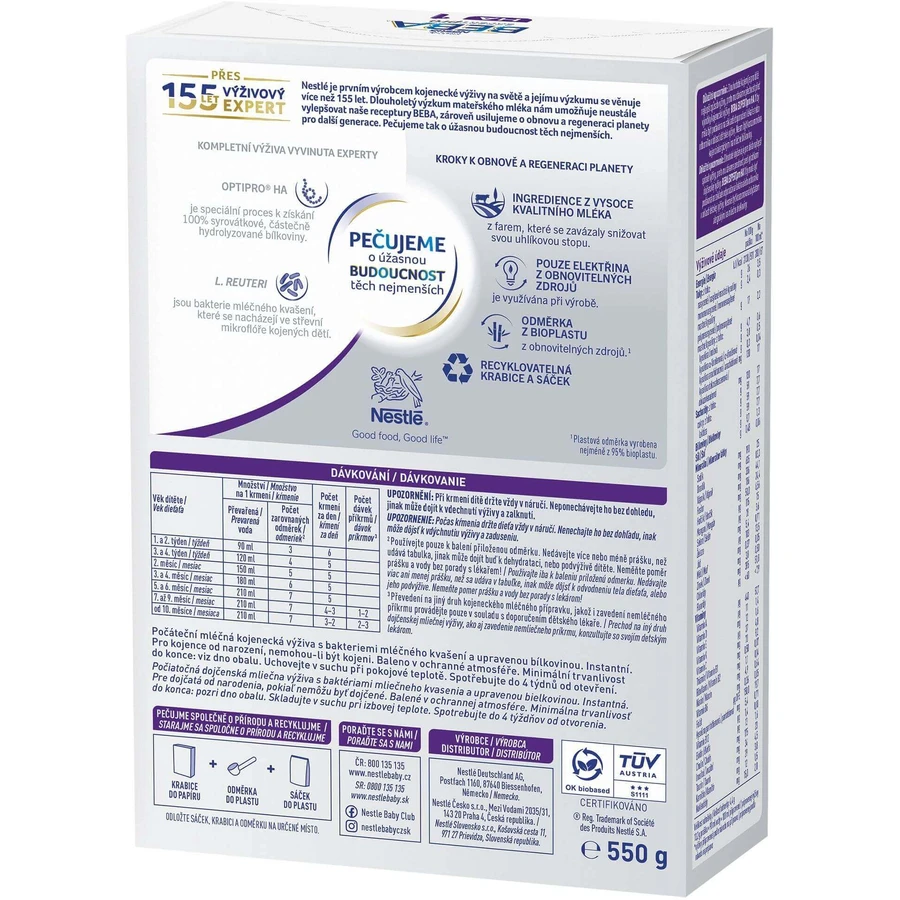 Nestlé Beba Expertpro HA 1, молочная смесь, с рождения, 550 г: цены и характеристики