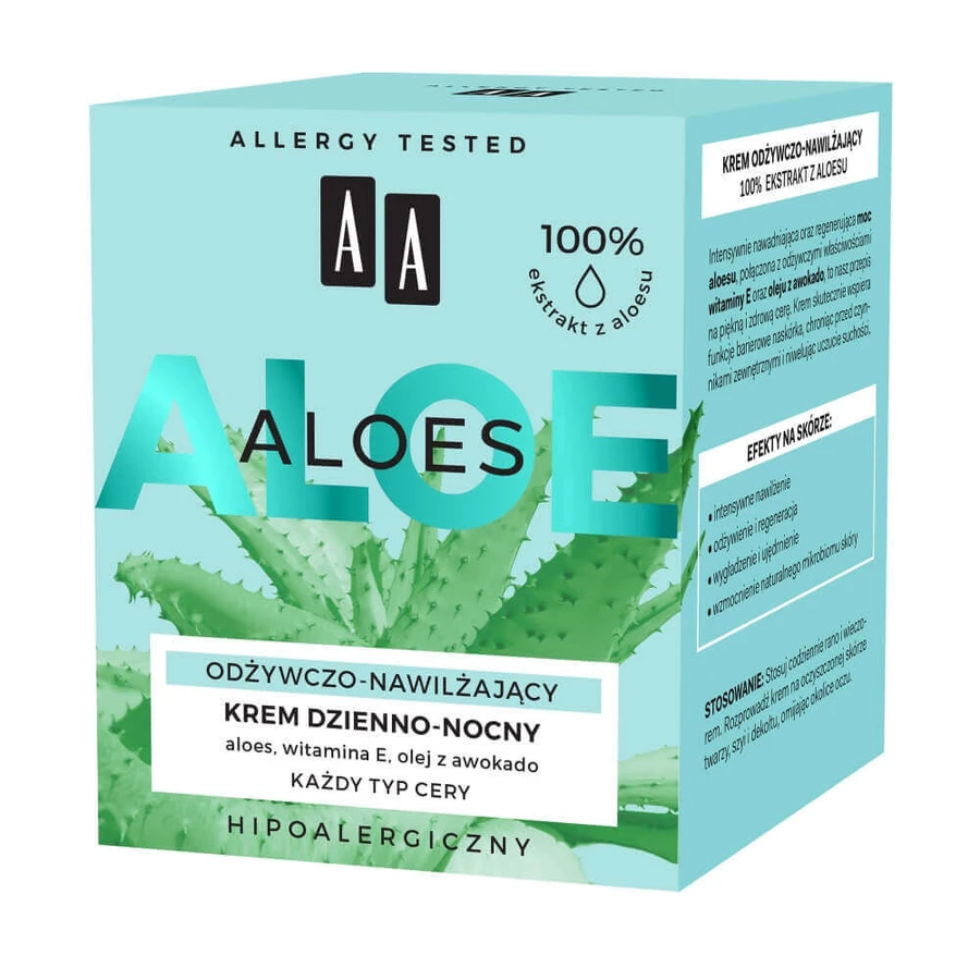 Крем для лица AA Aloes 100% Aloe Vera Extract питательный, увлажняющий, 50 мл: цены и характеристики
