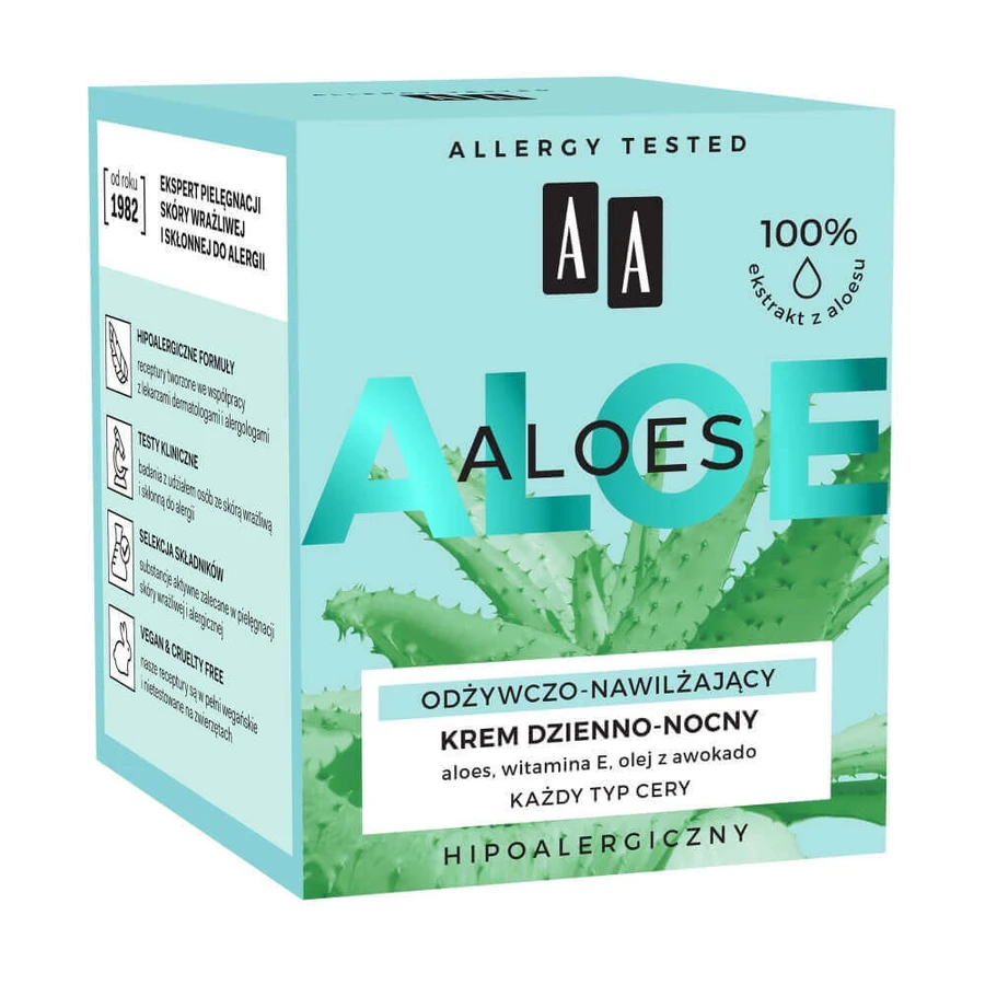 Крем для лица AA Aloes 100% Aloe Vera Extract питательный, увлажняющий, 50 мл: цены и характеристики