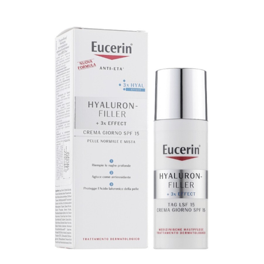 Крем для лица Eucerin Гиалурон-филлер против морщин легкий для нормальной и комбинированной кожи, 50 мл: цены и характеристики