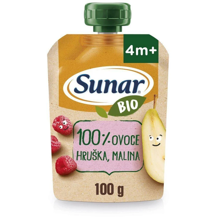 Сунар Органік фруктові капсули груша, малина 4м+ 100 г: ціни та характеристики