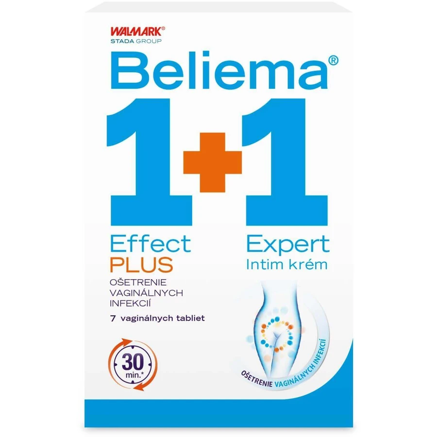 Набір Beliema Effect PLUS, 7 вагінальних таблеток + крем Expert Intim, 30 мл: ціни та характеристики