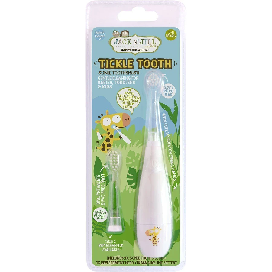 Детская зубная щетка Jack n' Jill Sonic Baby Toothbrush Tickle Tooth 0-6 лет: цены и характеристики