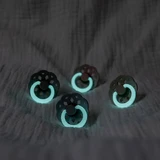 Нагрудник Boheme Night Glow, пустышка, резиновый, круглый, темный ободок, размер 2, Sage & Cloud, от 6 месяцев, 2 шт.