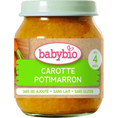 BABYBIO органическая морковь и тыква 1×130 г, органический овощной перекус: цены и характеристики