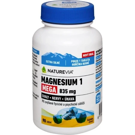 NATUREVIA MAGNESIUM 1 MEGA 835 мг 1×90 табл, магній: ціни та характеристики