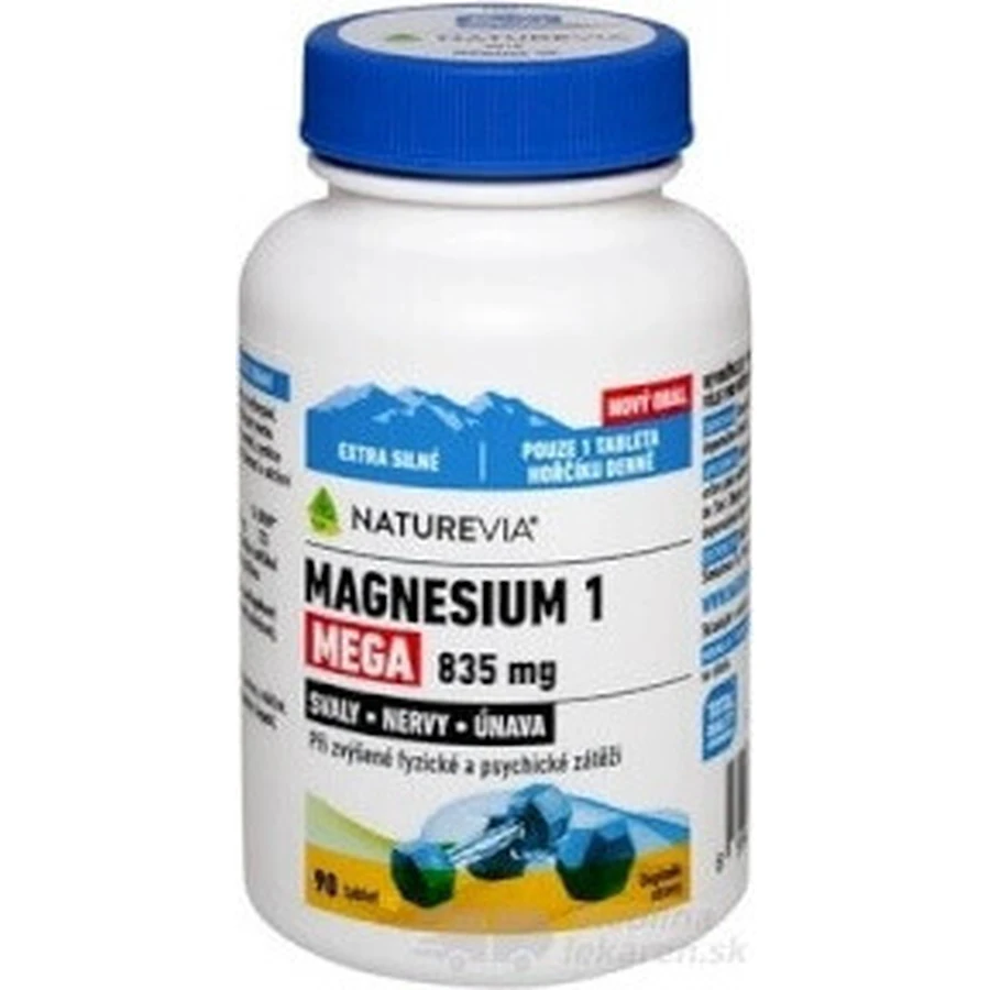 NATUREVIA MAGNESIUM 1 MEGA 835 мг 1×90 табл, магній: ціни та характеристики