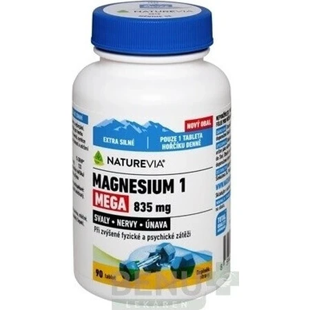 NATUREVIA MAGNESIUM 1 MEGA 835 мг 1×90 табл, магній: ціни та характеристики