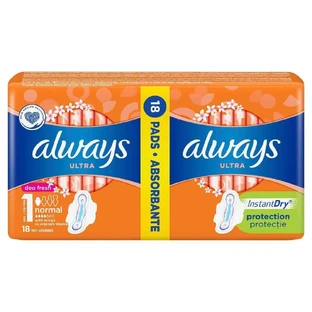 Прокладки Always Ultra Normal Deo Fresh 1, 4 капли, 18 шт.