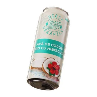 Органічна кокосова вода з гібіскусом, 250 мл, Dirty Organics