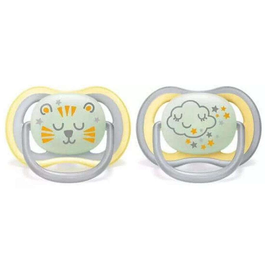 Philips Avent Ultra Air Фосфоресцентні пустушки Ultra Air, +18 місяців, 2 штуки, жовті SCF376/01, Philips: ціни та характеристики