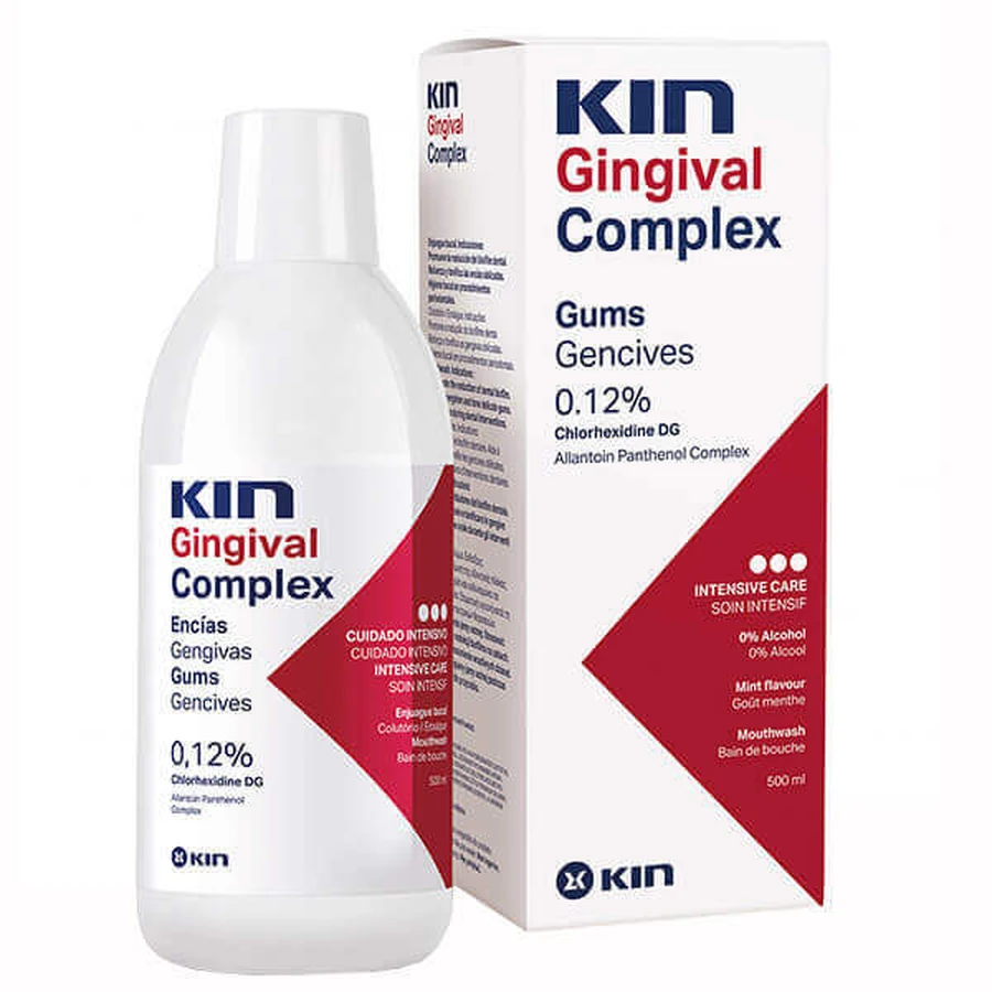 KIN Gingival Complex, ополаскиватель для полости рта с хлоргексидином, 500 мл: цены и характеристики