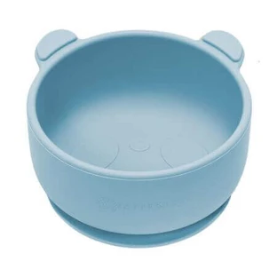 Миска силиконовая с присоской Мишка косолапый, 6 месяцев+, аква-синий, Appekids