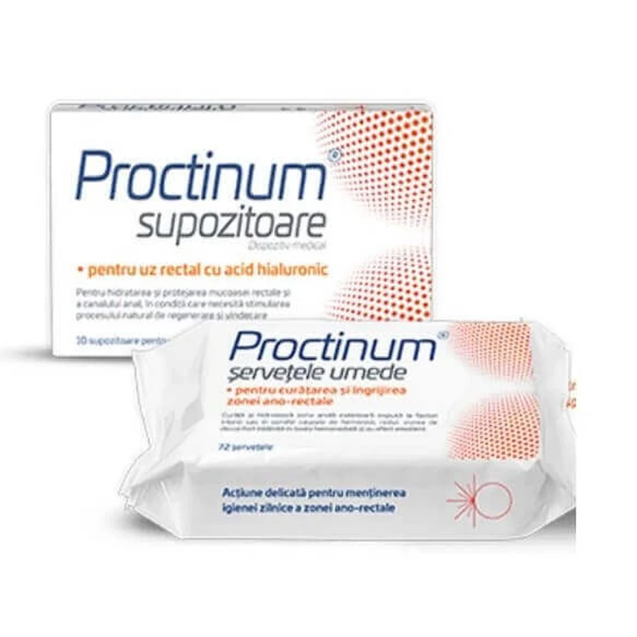 Набор Zdrovit Proctinum: 10 суппозиториев + влажные салфетки 72 шт.: цены и характеристики