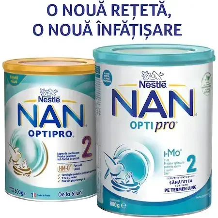 Сухе молоко Nan 2 Optipro HMO, +6 місяців, 800 г, Nestlé: ціни та характеристики