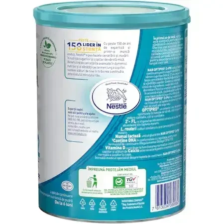Сухе молоко Nan 2 Optipro HMO, +6 місяців, 800 г, Nestlé: ціни та характеристики