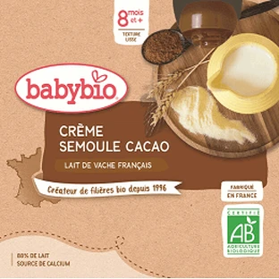 Babybio Дойпак манная каша с какао 4 х 85 г