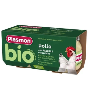 Органическое пюре из курицы и овощей, +6 месяцев, 2 x 80 г, Plasmon
