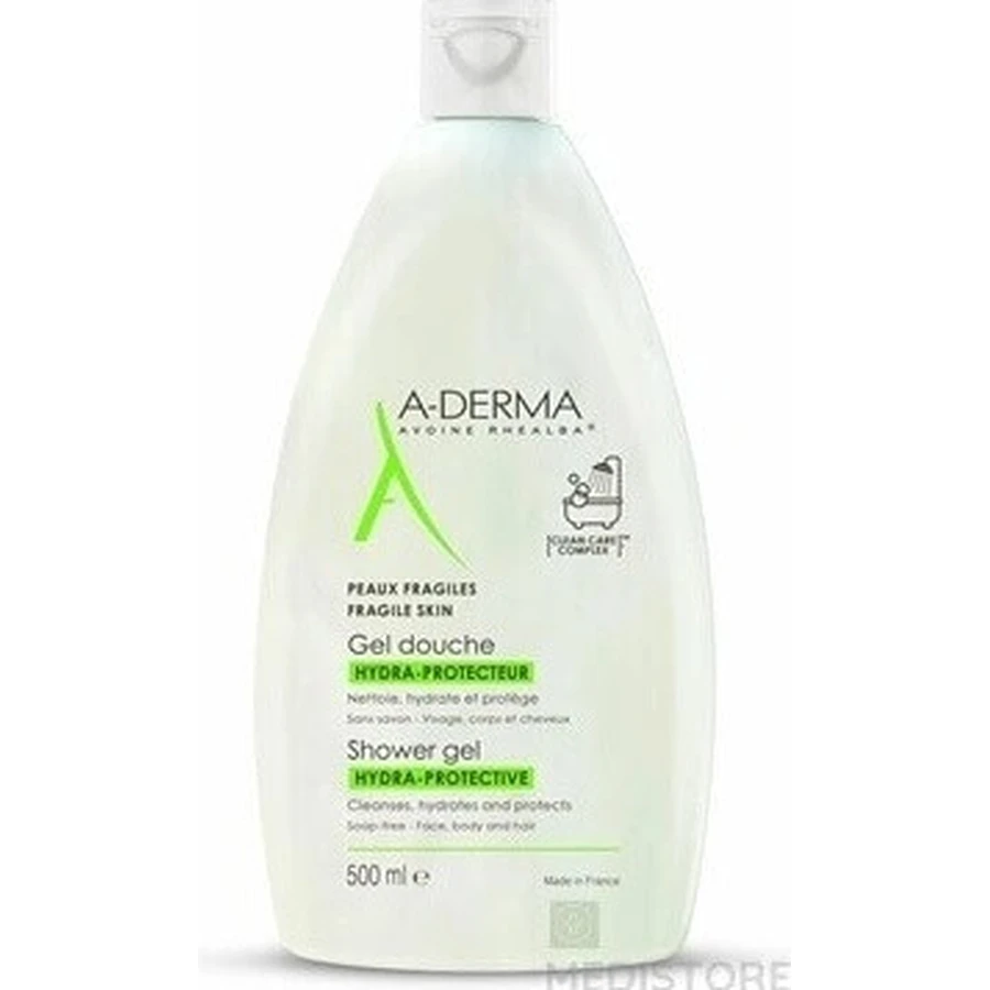 A-DERMA GEL DOUCHE HYDRA-PROTECTEUR 1×500 мл, зволожуючий гель для душу без мила: ціни та характеристики