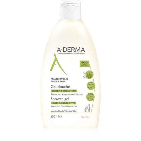 A-DERMA GEL DOUCHE HYDRA-PROTECTEUR 1×500 мл, зволожуючий гель для душу без мила: ціни та характеристики