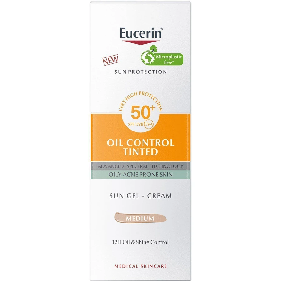 Eucerin Сонцезахисний гель для обличчя Dry Touch OIL CONTROL (середньо-темний) SPF 50+ 50 мл: ціни та характеристики