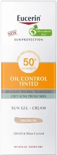 Eucerin Сонцезахисний гель для обличчя Dry Touch OIL CONTROL (середньо-темний) SPF 50+ 50 мл