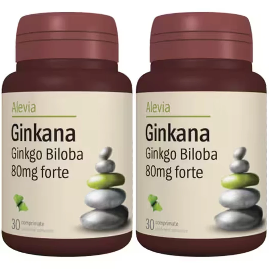 Гинкана Гинкго Билоба Форте 80 мг Alevia Ginkana Ginkgo Biloba Forte, 2 шт. по 30 таблеток: цены и характеристики
