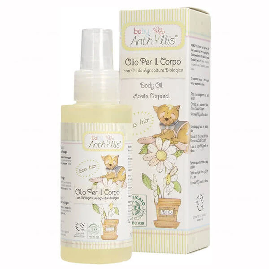 Anthyllis Baby EcoBio, масло для тела с органическим фермерским маслом, с 1 месяца, 100 мл: цены и характеристики