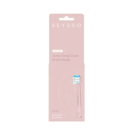 Seysso Deep Clean, змінні щетинки для звукової зубної щітки Junior, рожеві, 2 шт.: ціни та характеристики