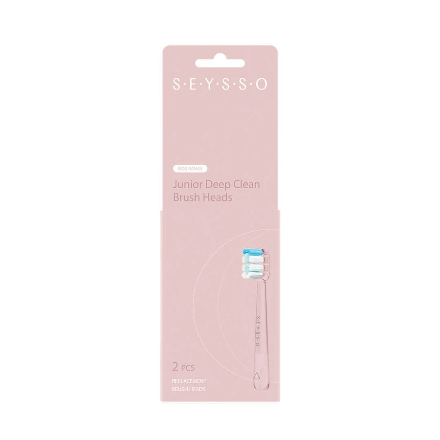 Seysso Deep Clean, змінні щетинки для звукової зубної щітки Junior, рожеві, 2 шт.: ціни та характеристики