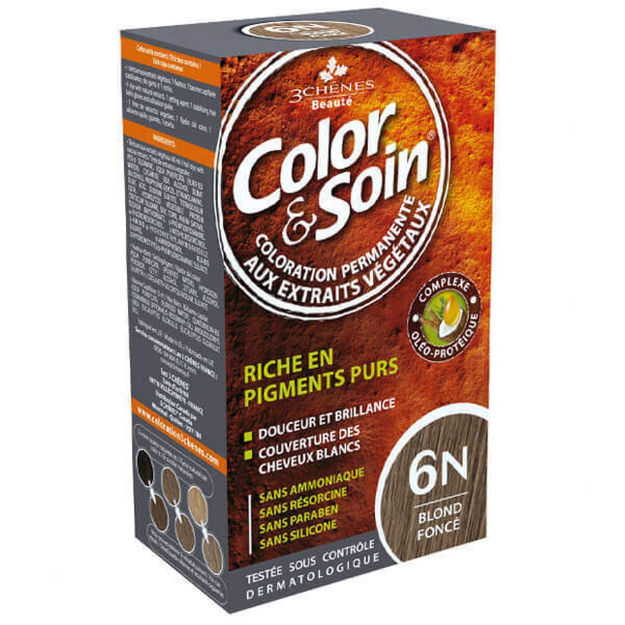 Color&Soin, восковой краситель, 6N, темный блондин, 135 мл: цены и характеристики