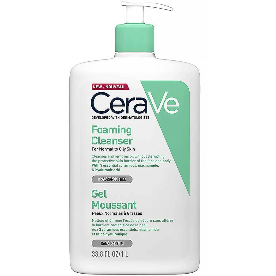CeraVe Пенящийся осветляющий гель для нормальной и жирной кожи 1 л: цены и характеристики