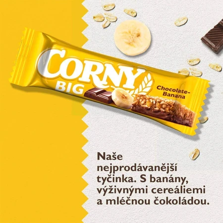 Батончик Corny BIG злаковий батончик бананово-шоколадний 50 г: ціни та характеристики