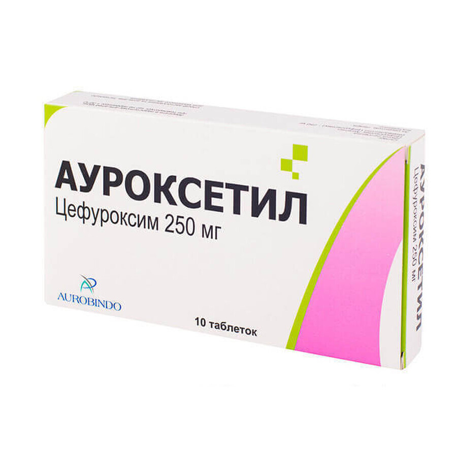 Ауроксетил таблетки 250 мг блістер №10