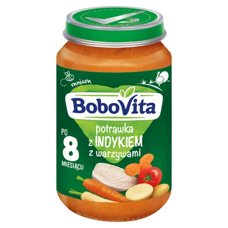 BoboVita Вечеря, індичка з овочами, після 8 місяців, 190 г: ціни та характеристики