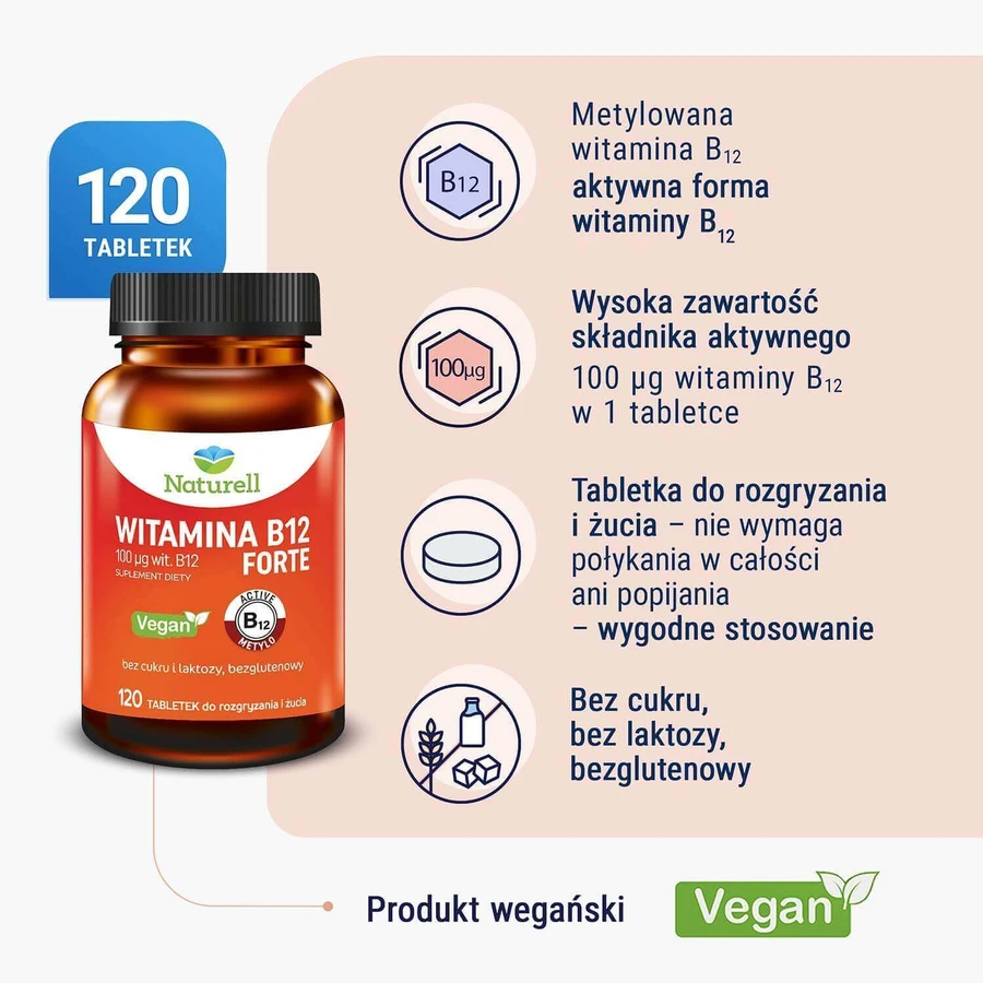 Naturell Vitamin B12 Forte, 120 жевательных таблеток: цены и характеристики