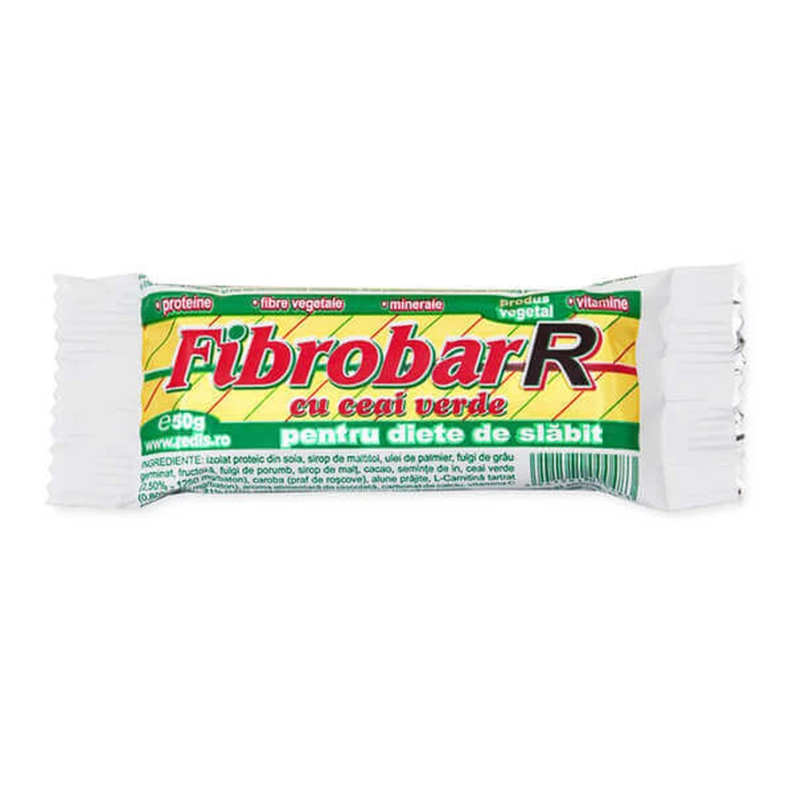 Батончик Fibrobar-R із зеленим чаєм, 50 г, Redis Nutrition: ціни та характеристики