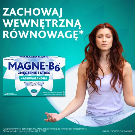 Магне-В6 + Ашваганда Sanofi Fatigue and Stress, 30 таблеток у плівковій оболонці: ціни та характеристики