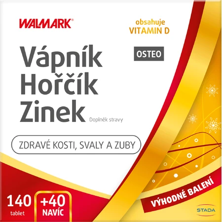 Walmark Кальцій, магній, цинк Остео 180 таблеток: ціни та характеристики